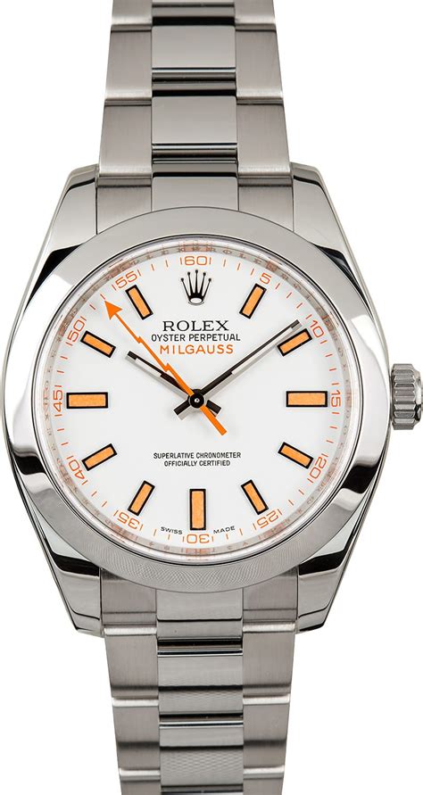 rolex 116400 milgauss with white dial|rolex milgauss 116400gv price.